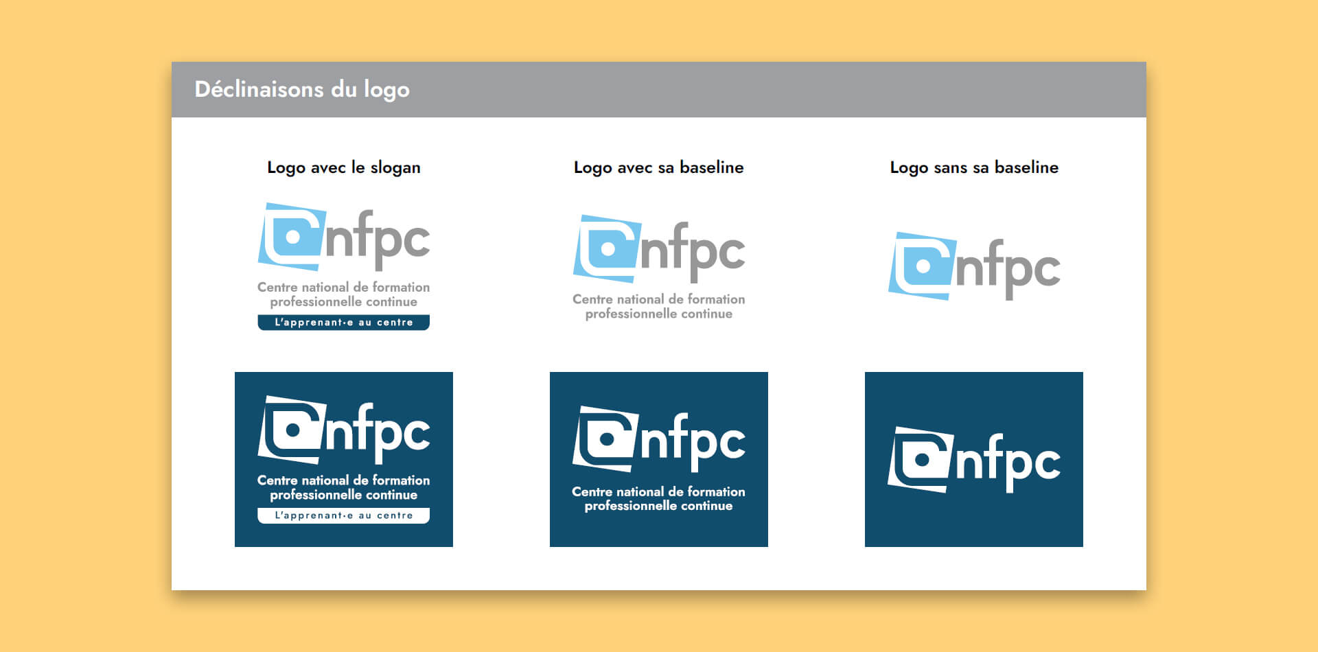 charte graphique cnfpc création logo