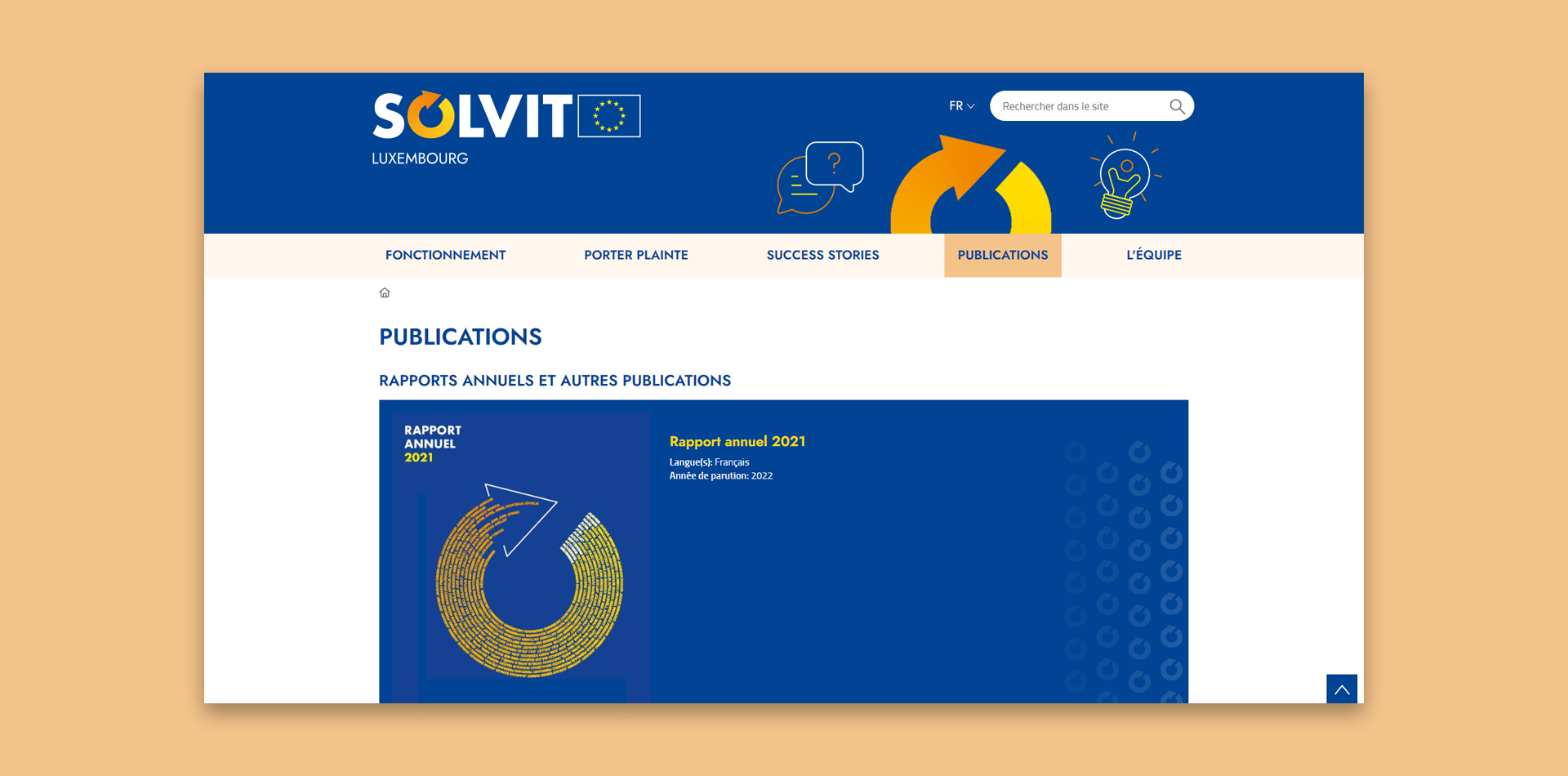 Conception graphique du site web solvit Luxembourg