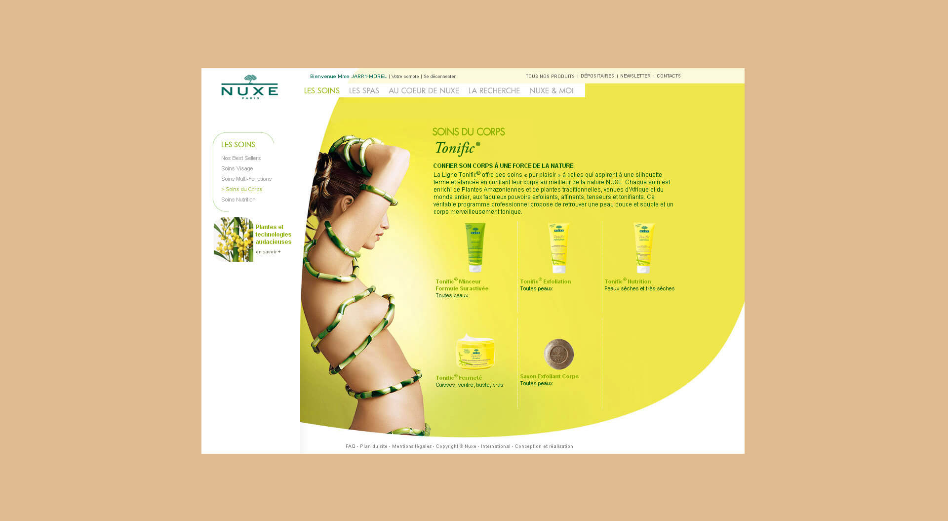 Directeur artistique site web marque Nuxe
