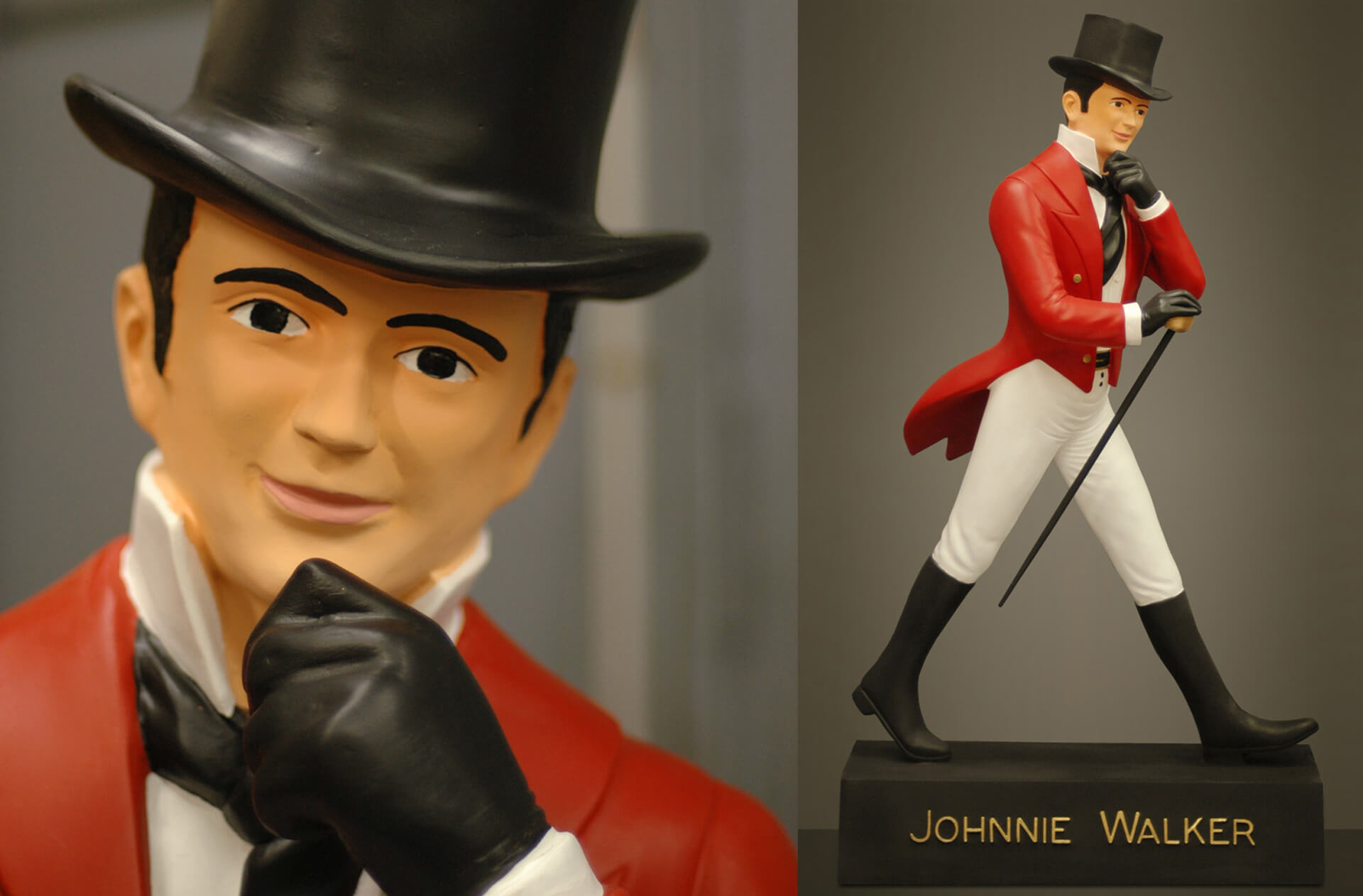 création de la figurine Johnnie Walker